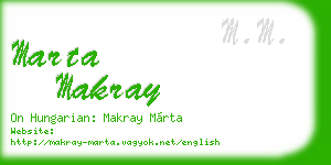 marta makray business card